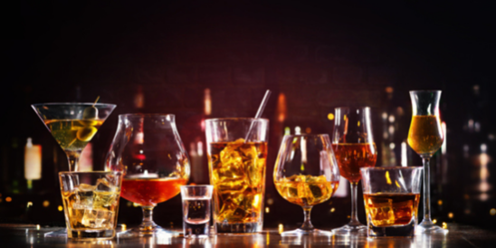 Philly Yard Bar May 2023 pic Philly Yard Bar May 2023 pic, showcase of multiple different glass styles with drinks