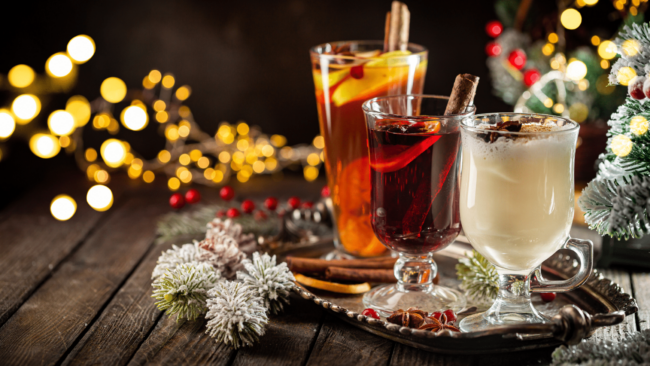 Three cocktail drinks