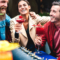 Group of Adults enjoying cocktails outside