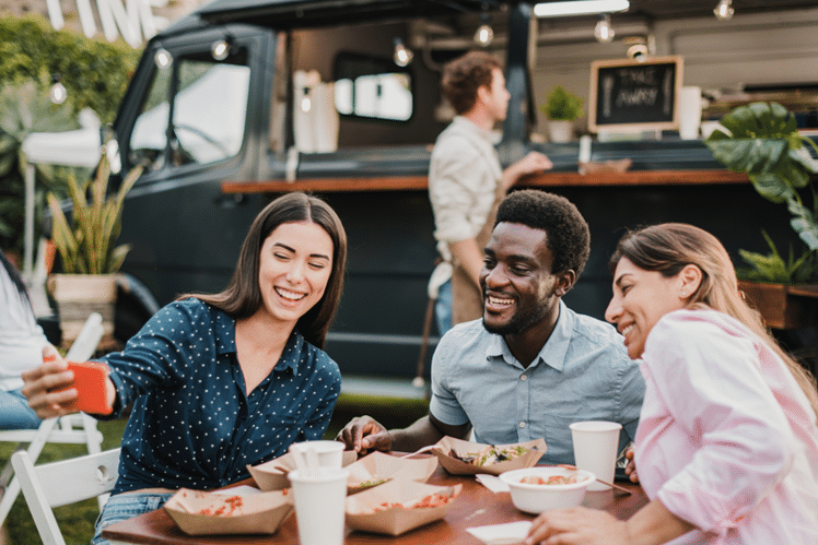 Group of friends taking a selfie