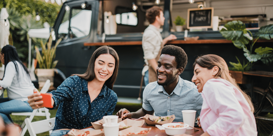 Group of friends taking a selfie