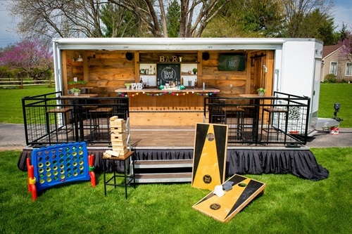 Philly Yard Bar February 2023, Front entrance with yard games